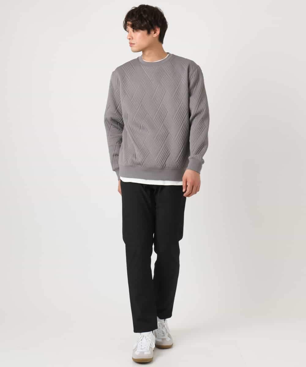 KHLEA03064 a.v.v MEN(アー・ヴェ・ヴェ) 【定番パンツ】スマートシャンブレー5ポケットパンツ(セットアップ可） ダークグレー