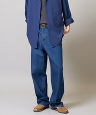 KHLEA10079 a.v.v MEN(アー・ヴェ・ヴェ) 【大人デニム】ワイドストレートデニムパンツ ブルー