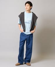 KHLEA10079 a.v.v MEN(アー・ヴェ・ヴェ) 【大人デニム】ワイドストレートデニムパンツ ブルー