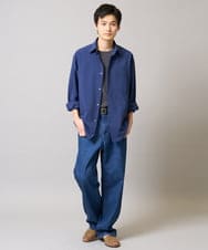 KHLEA10079 a.v.v MEN(アー・ヴェ・ヴェ) 【大人デニム】ワイドストレートデニムパンツ ブルー