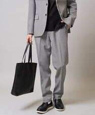 KHLEA84079 a.v.v MEN(アー・ヴェ・ヴェ) 【洗濯機で洗える/ストレッチ】メランジストレッチイージースラックス グレー