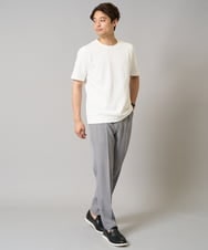 KHLEA84079 a.v.v MEN(アー・ヴェ・ヴェ) 【洗濯機で洗える/ストレッチ】メランジストレッチイージースラックス グレー