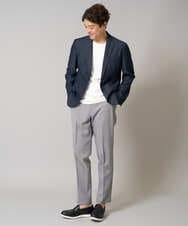 KHLEA84079 a.v.v MEN(アー・ヴェ・ヴェ) 【洗濯機で洗える/ストレッチ】メランジストレッチイージースラックス グレー