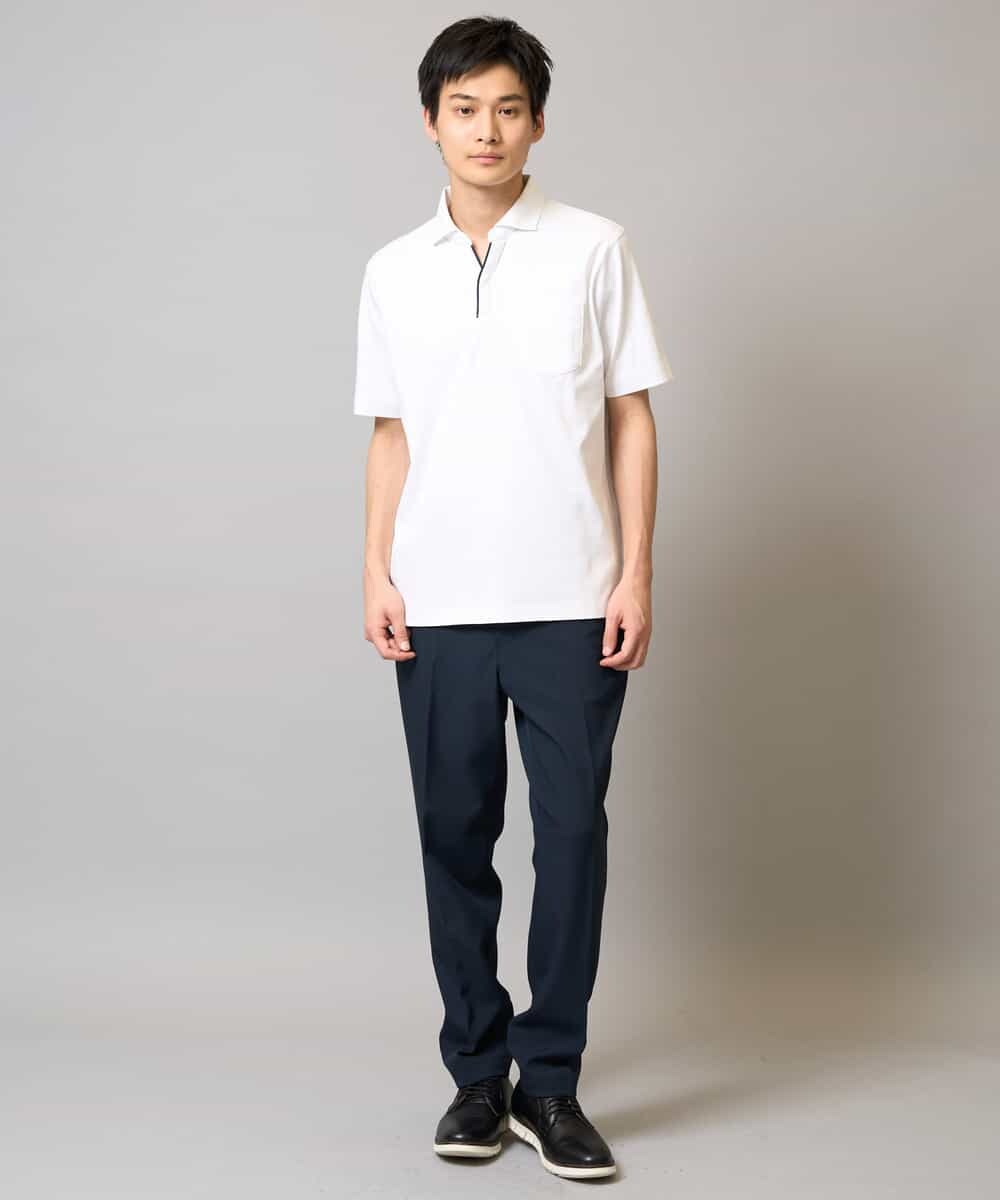KHLEA84079 a.v.v MEN(アー・ヴェ・ヴェ) 【洗濯機で洗える/ストレッチ】メランジストレッチイージースラックス グレー