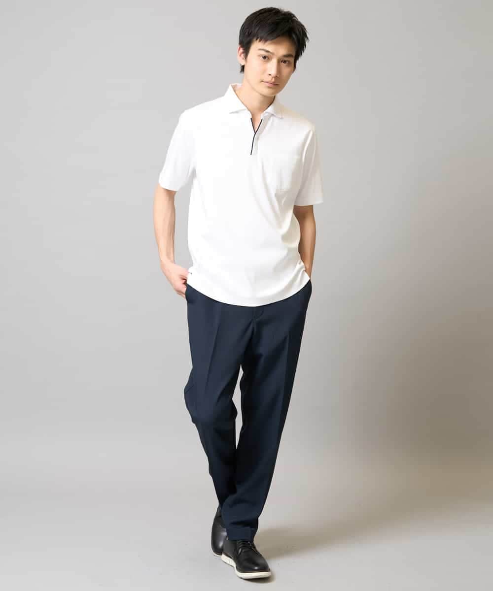 KHLEA84079 a.v.v MEN(アー・ヴェ・ヴェ) 【洗濯機で洗える/ストレッチ】メランジストレッチイージースラックス グレー