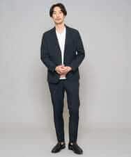 KHLED01069 a.v.v MEN(アー・ヴェ・ヴェ) 【イージーケア/洗濯機で洗える/ストレッチ】グレンチェックストレッチスマートスラックス ネイビー