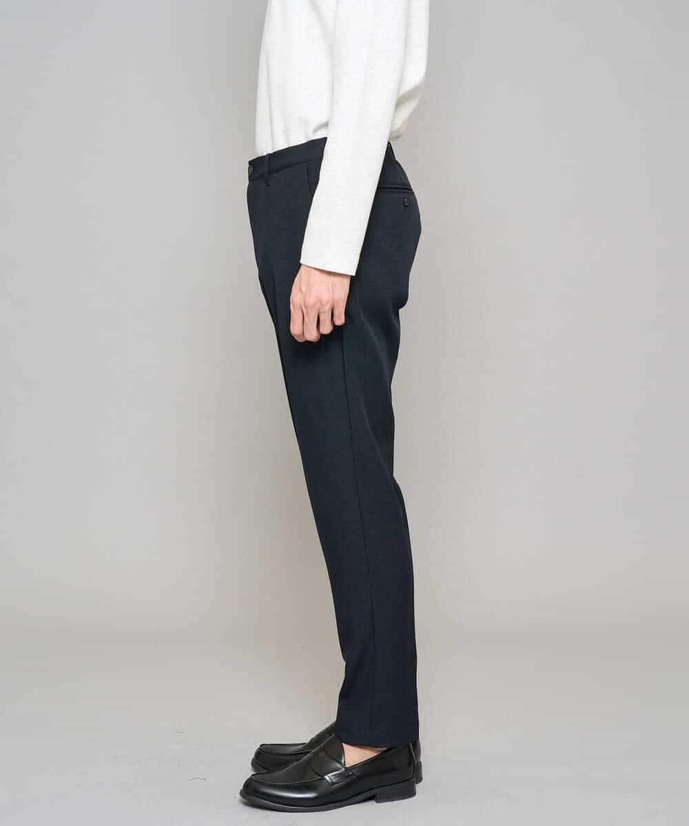 KHLED01069 a.v.v MEN(アー・ヴェ・ヴェ) 【イージーケア/洗濯機で洗える/ストレッチ】グレンチェックストレッチスマートスラックス ネイビー