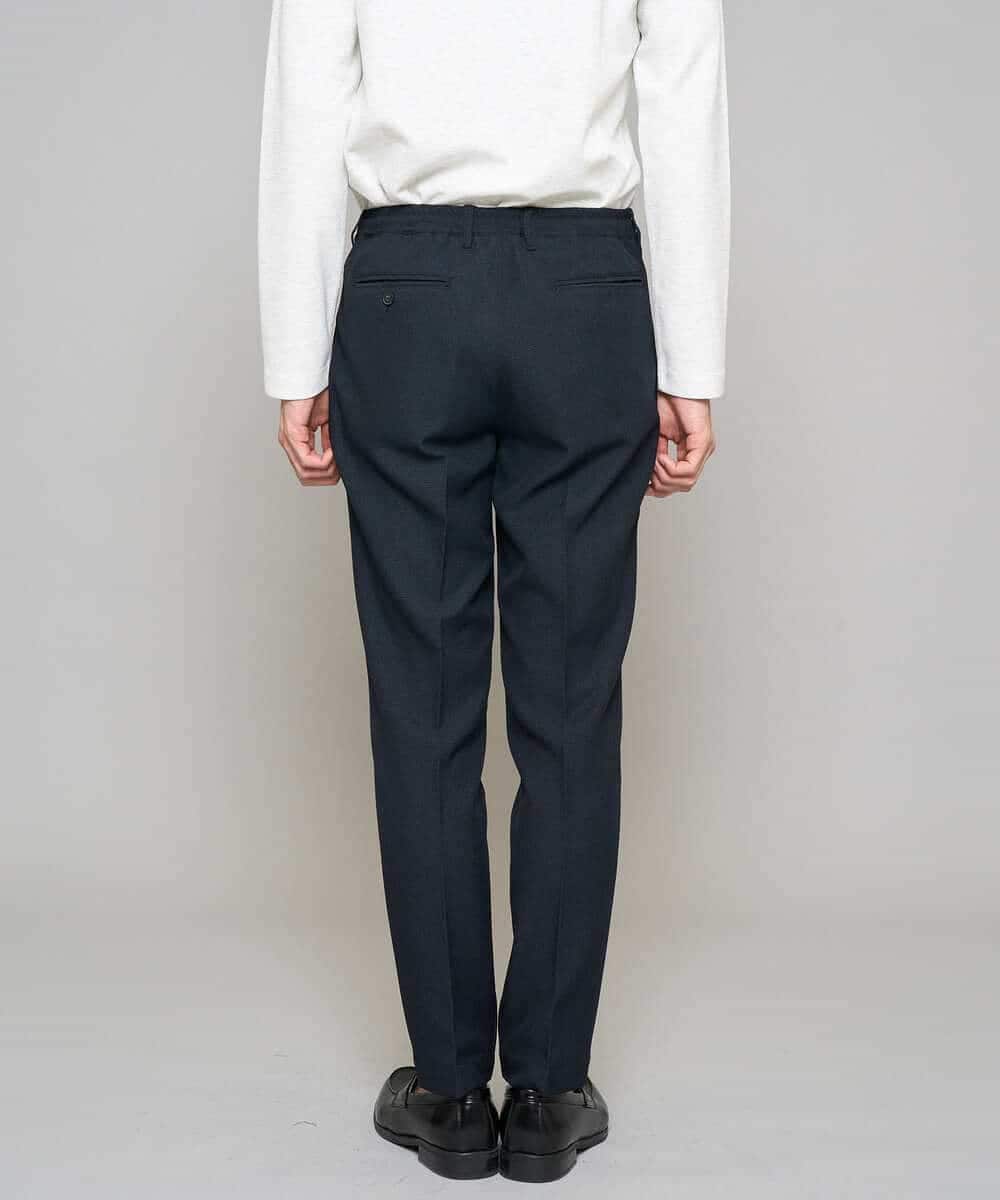 KHLED01069 a.v.v MEN(アー・ヴェ・ヴェ) 【イージーケア/洗濯機で洗える/ストレッチ】グレンチェックストレッチスマートスラックス ネイビー