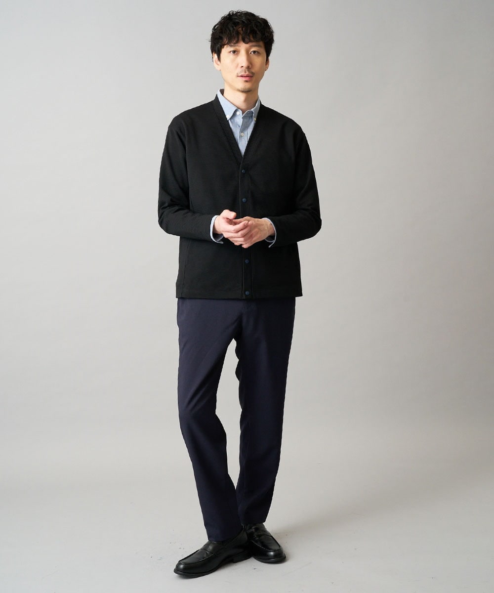 KHLED03069 a.v.v MEN(アー・ヴェ・ヴェ) 春夏のオフィススタイルにおすすめ【イージーケア/洗濯機で洗える/毛玉になりにくい/ストレッチ】アムンゼンストレッチセミルーズパンツ ベージュ