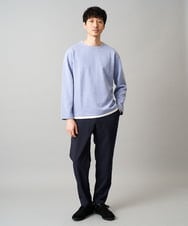 KHLED03069 a.v.v MEN(アー・ヴェ・ヴェ) 春夏のオフィススタイルにおすすめ【イージーケア/洗濯機で洗える/毛玉になりにくい/ストレッチ】アムンゼンストレッチセミルーズパンツ ベージュ