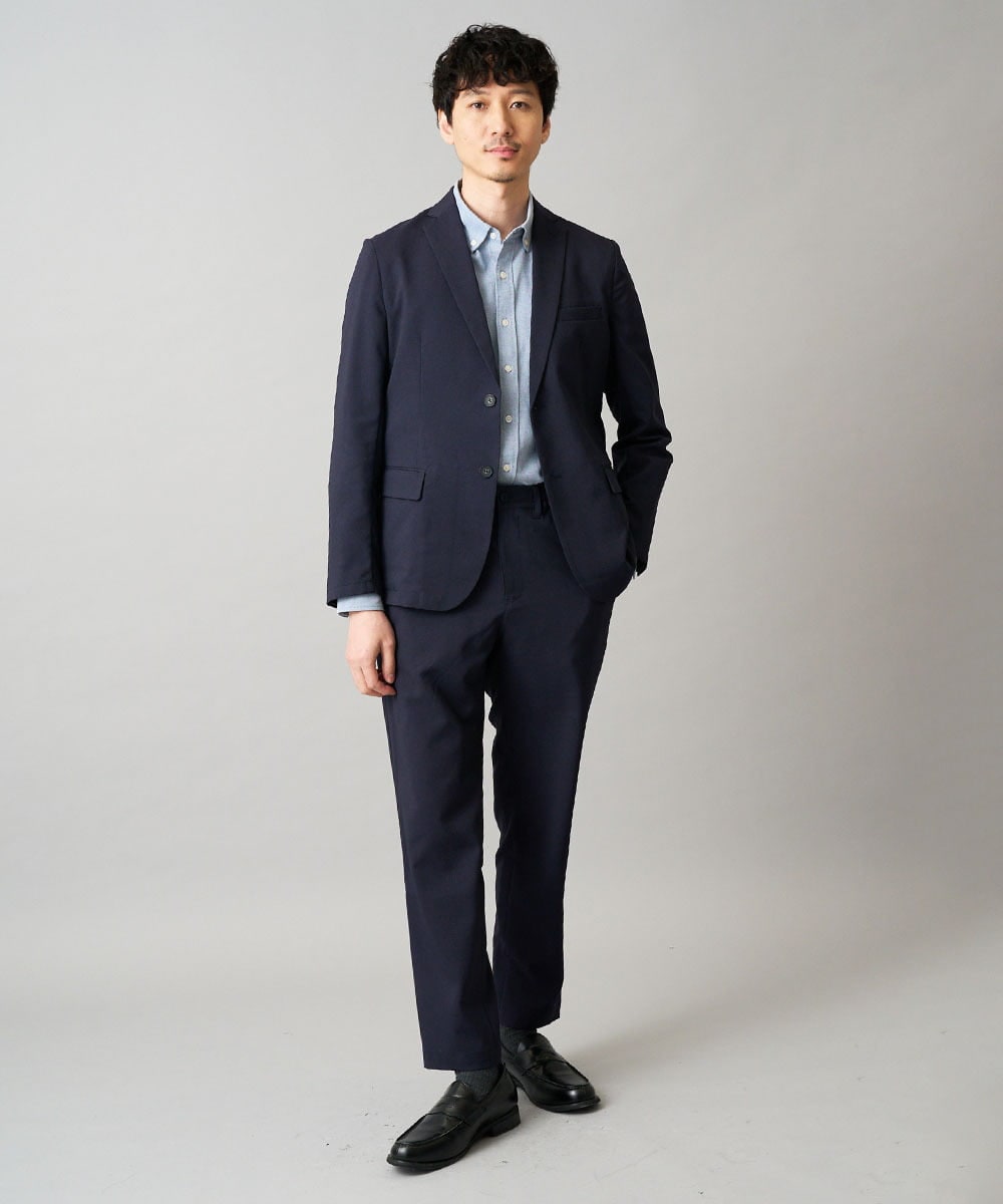 KHLED03069 a.v.v MEN(アー・ヴェ・ヴェ) 春夏のオフィススタイルにおすすめ【イージーケア/洗濯機で洗える/毛玉になりにくい/ストレッチ】アムンゼンストレッチセミルーズパンツ ベージュ