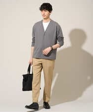 KHLED03069 a.v.v MEN(アー・ヴェ・ヴェ) 【イージーケア/洗濯機で洗える/毛玉になりにくい/ストレッチ】アムンゼンストレッチセミルーズパンツ ベージュ