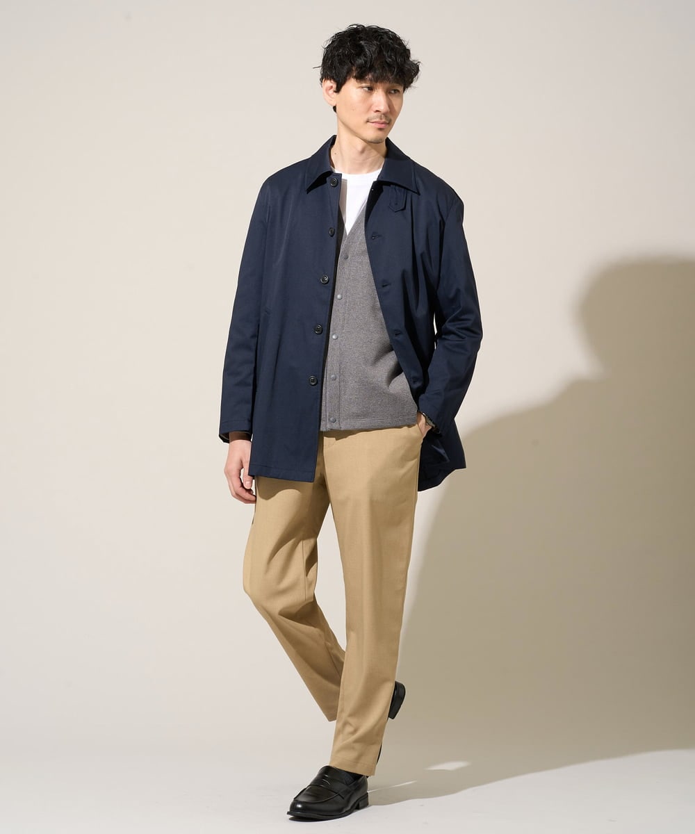 KHLED03069 a.v.v MEN(アー・ヴェ・ヴェ) 【イージーケア/洗濯機で洗える/毛玉になりにくい/ストレッチ】アムンゼンストレッチセミルーズパンツ ベージュ