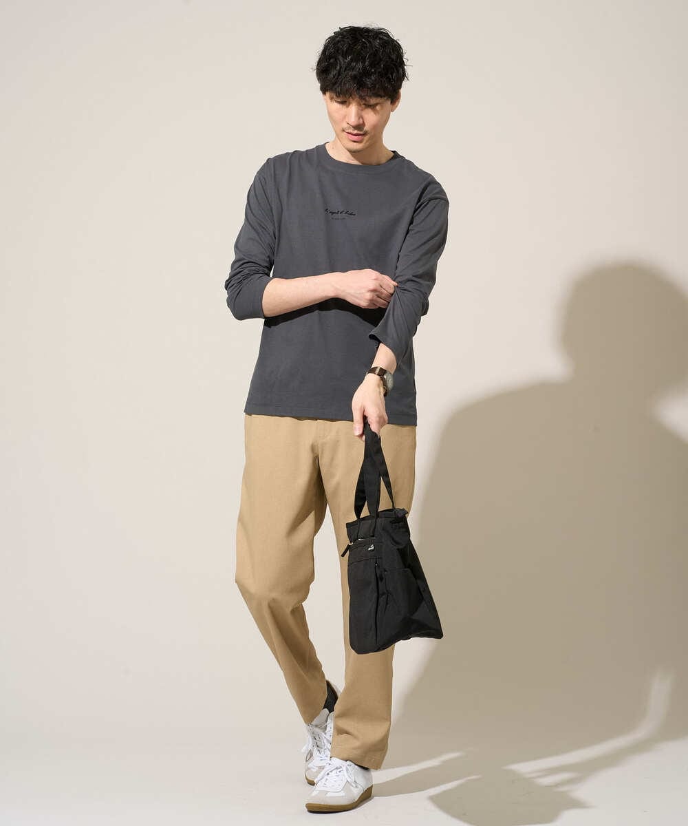 KHLED03069 a.v.v MEN(アー・ヴェ・ヴェ) 【イージーケア/洗濯機で洗える/毛玉になりにくい/ストレッチ】アムンゼンストレッチセミルーズパンツ ベージュ