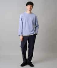 KHLED03069 a.v.v MEN(アー・ヴェ・ヴェ) 【イージーケア/洗濯機で洗える/毛玉になりにくい/ストレッチ】アムンゼンストレッチセミルーズパンツ ベージュ