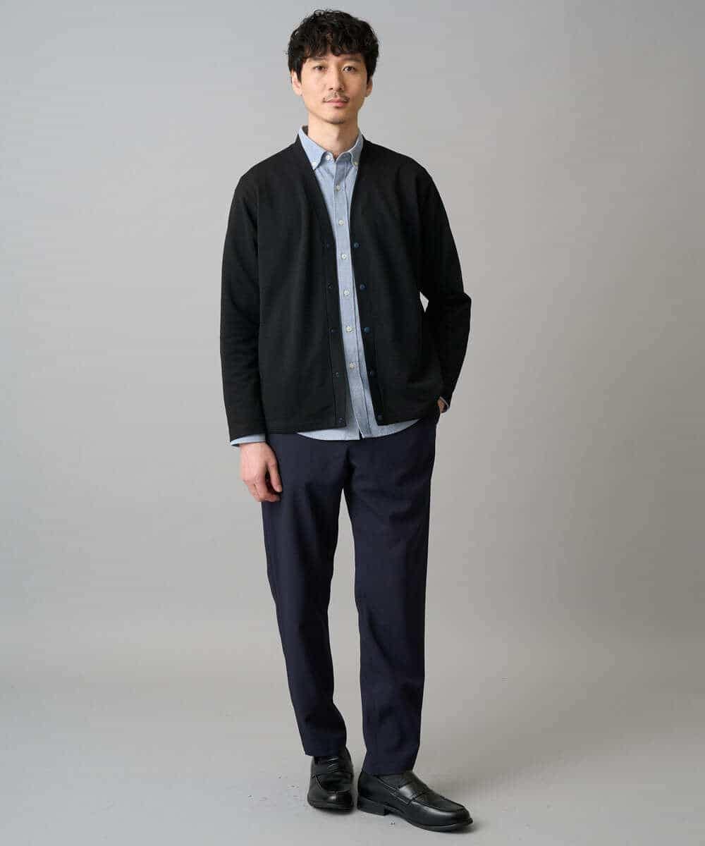 KHLED03069 a.v.v MEN(アー・ヴェ・ヴェ) 【イージーケア/洗濯機で洗える/毛玉になりにくい/ストレッチ】アムンゼンストレッチセミルーズパンツ ベージュ