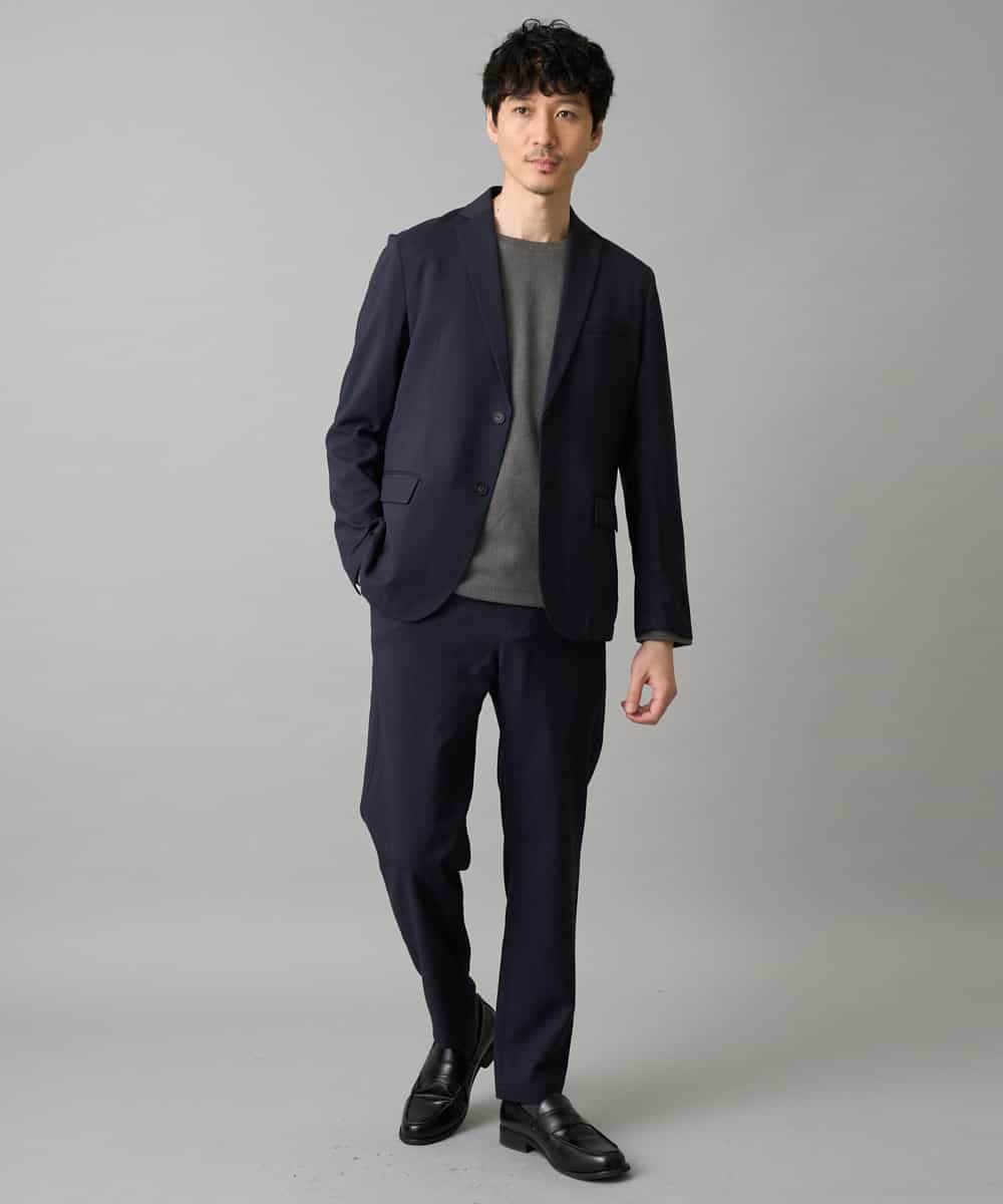 KHLED03069 a.v.v MEN(アー・ヴェ・ヴェ) 【イージーケア/洗濯機で洗える/毛玉になりにくい/ストレッチ】アムンゼンストレッチセミルーズパンツ ベージュ