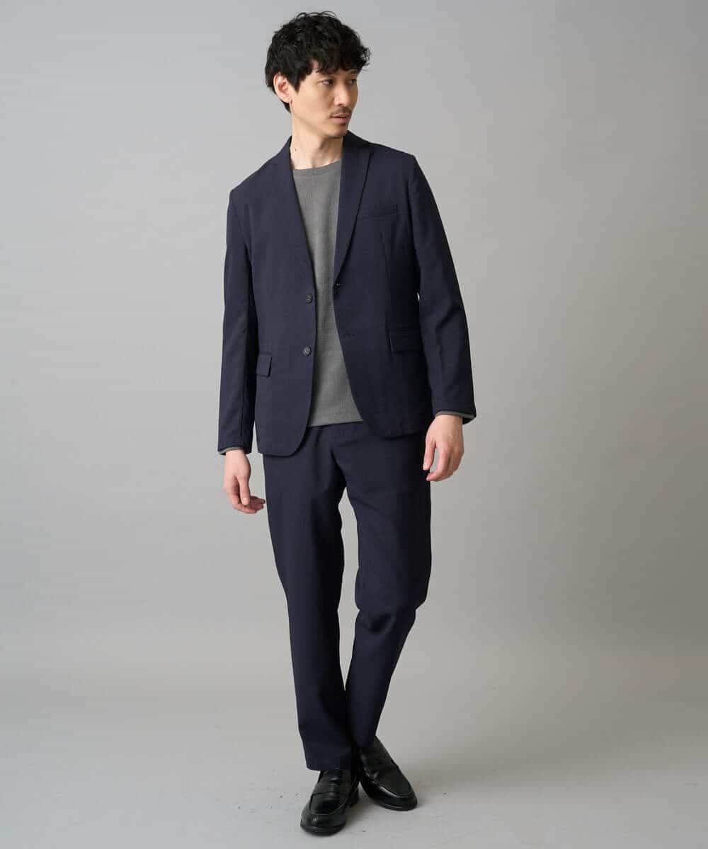 KHLED03069 a.v.v MEN(アー・ヴェ・ヴェ) 【イージーケア/洗濯機で洗える/毛玉になりにくい/ストレッチ】アムンゼンストレッチセミルーズパンツ ベージュ