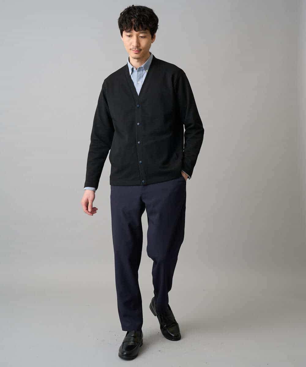 KHLED03069 a.v.v MEN(アー・ヴェ・ヴェ) 【イージーケア/洗濯機で洗える/毛玉になりにくい/ストレッチ】アムンゼンストレッチセミルーズパンツ ベージュ