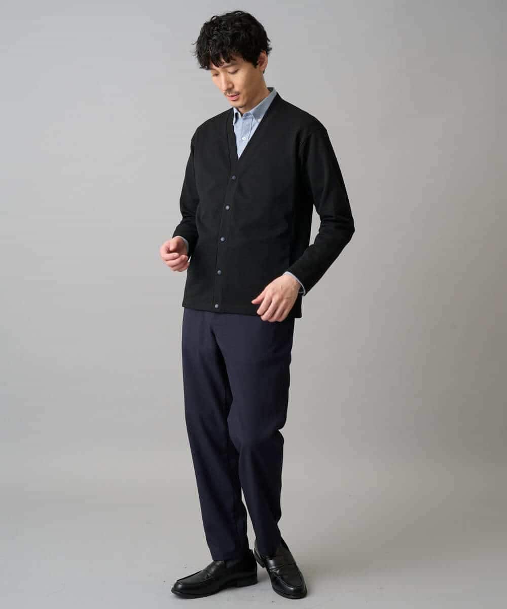 KHLED03069 a.v.v MEN(アー・ヴェ・ヴェ) 【イージーケア/洗濯機で洗える/毛玉になりにくい/ストレッチ】アムンゼンストレッチセミルーズパンツ ベージュ