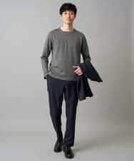 KHLED03069 a.v.v MEN(アー・ヴェ・ヴェ) 【イージーケア/洗濯機で洗える/毛玉になりにくい/ストレッチ】アムンゼンストレッチセミルーズパンツ ベージュ