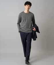 KHLED03069 a.v.v MEN(アー・ヴェ・ヴェ) 【イージーケア/洗濯機で洗える/毛玉になりにくい/ストレッチ】アムンゼンストレッチセミルーズパンツ ベージュ