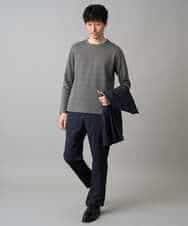 KHLED03069 a.v.v MEN(アー・ヴェ・ヴェ) 【イージーケア/洗濯機で洗える/毛玉になりにくい/ストレッチ】アムンゼンストレッチセミルーズパンツ ベージュ