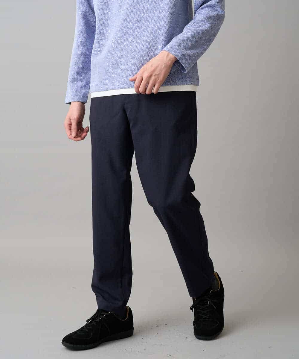 KHLED03069 a.v.v MEN(アー・ヴェ・ヴェ) 【イージーケア/洗濯機で洗える/毛玉になりにくい/ストレッチ】アムンゼンストレッチセミルーズパンツ ベージュ