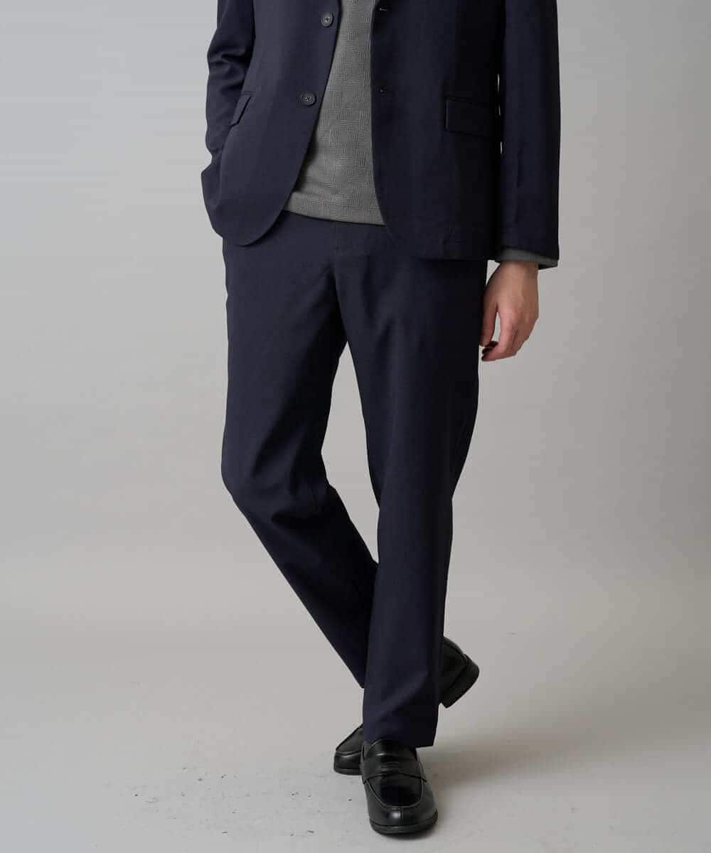 KHLED03069 a.v.v MEN(アー・ヴェ・ヴェ) 【イージーケア/洗濯機で洗える/毛玉になりにくい/ストレッチ】アムンゼンストレッチセミルーズパンツ ベージュ