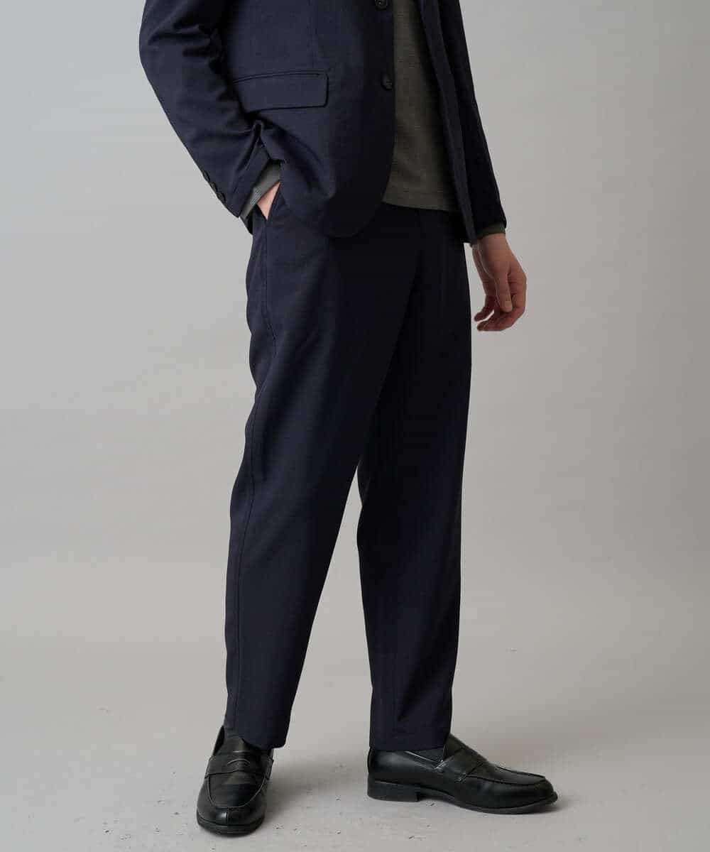 KHLED03069 a.v.v MEN(アー・ヴェ・ヴェ) 【イージーケア/洗濯機で洗える/毛玉になりにくい/ストレッチ】アムンゼンストレッチセミルーズパンツ ベージュ