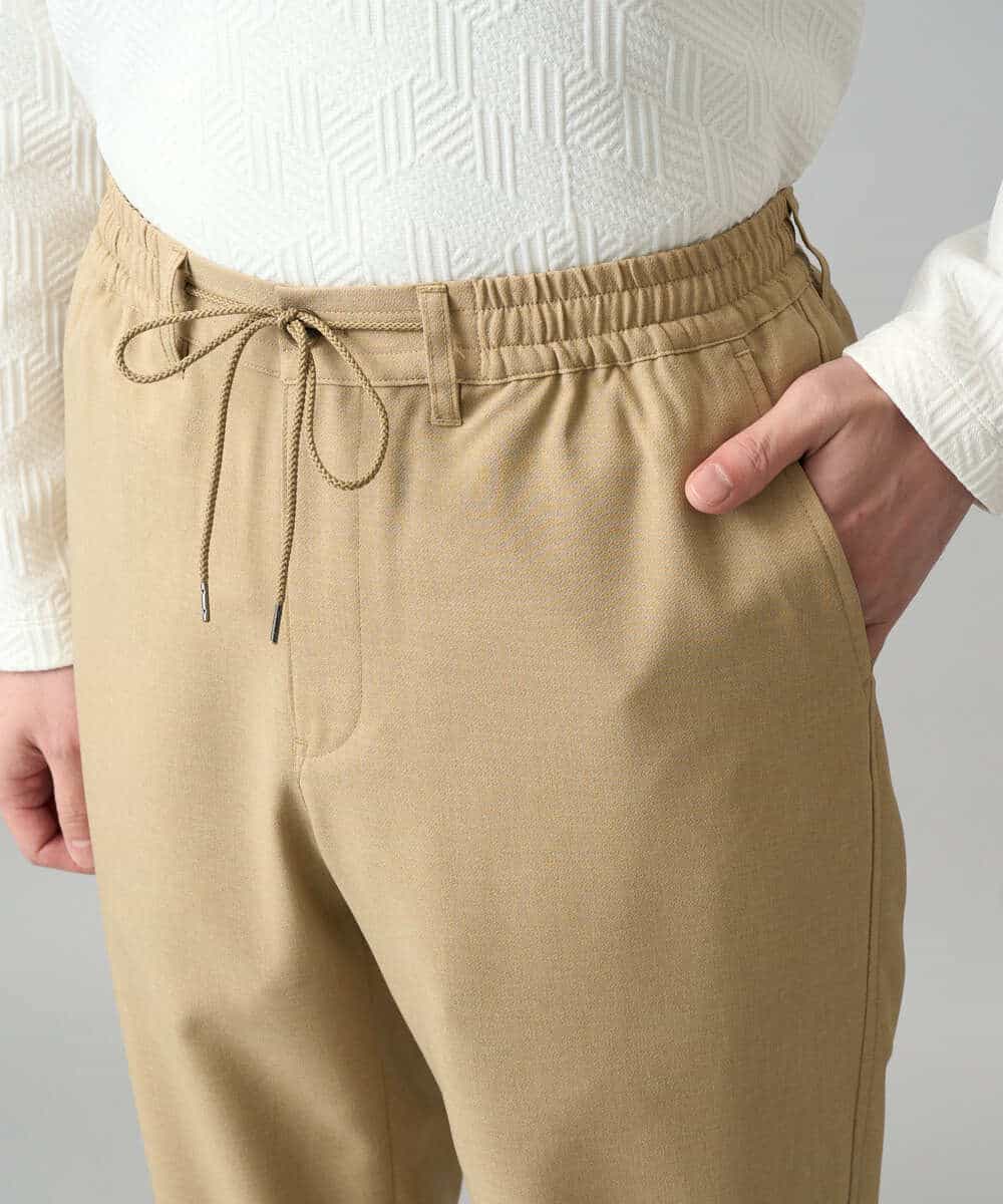 KHLED03069 a.v.v MEN(アー・ヴェ・ヴェ) 【イージーケア/洗濯機で洗える/毛玉になりにくい/ストレッチ】アムンゼンストレッチセミルーズパンツ ベージュ