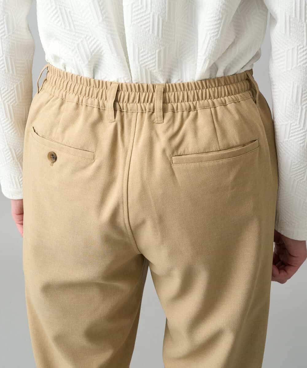 KHLED03069 a.v.v MEN(アー・ヴェ・ヴェ) 【イージーケア/洗濯機で洗える/毛玉になりにくい/ストレッチ】アムンゼンストレッチセミルーズパンツ ベージュ