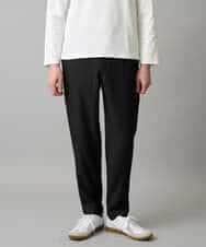 KHLED04064 a.v.v MEN(アー・ヴェ・ヴェ) 【イージーケア/洗濯機で洗える/毛玉になりにくい/ストレッチ】メランジツイルセミルーズパンツ ブラック