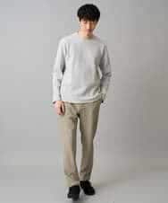 KHLED04064 a.v.v MEN(アー・ヴェ・ヴェ) 【イージーケア/洗濯機で洗える/毛玉になりにくい/ストレッチ】メランジツイルセミルーズパンツ ブラック