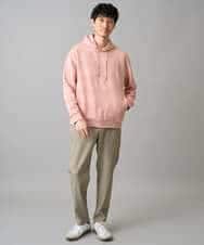 KHLED04064 a.v.v MEN(アー・ヴェ・ヴェ) 【イージーケア/洗濯機で洗える/毛玉になりにくい/ストレッチ】メランジツイルセミルーズパンツ ブラック