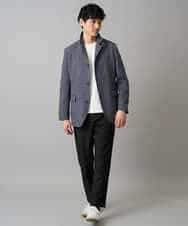 KHLED04064 a.v.v MEN(アー・ヴェ・ヴェ) 【イージーケア/洗濯機で洗える/毛玉になりにくい/ストレッチ】メランジツイルセミルーズパンツ ブラック