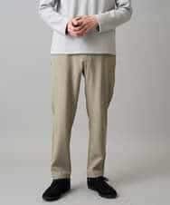 KHLED04064 a.v.v MEN(アー・ヴェ・ヴェ) 【イージーケア/洗濯機で洗える/毛玉になりにくい/ストレッチ】メランジツイルセミルーズパンツ ブラック