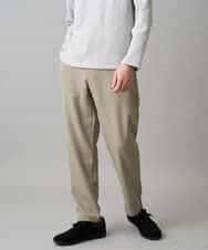 KHLED04064 a.v.v MEN(アー・ヴェ・ヴェ) 【イージーケア/洗濯機で洗える/毛玉になりにくい/ストレッチ】メランジツイルセミルーズパンツ ブラック