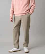 KHLED04064 a.v.v MEN(アー・ヴェ・ヴェ) 【イージーケア/洗濯機で洗える/毛玉になりにくい/ストレッチ】メランジツイルセミルーズパンツ ブラック