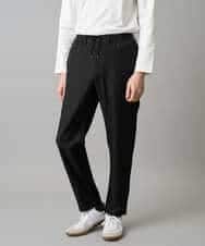 KHLED04064 a.v.v MEN(アー・ヴェ・ヴェ) 【イージーケア/洗濯機で洗える/毛玉になりにくい/ストレッチ】メランジツイルセミルーズパンツ ブラック