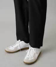 KHLED04064 a.v.v MEN(アー・ヴェ・ヴェ) 【イージーケア/洗濯機で洗える/毛玉になりにくい/ストレッチ】メランジツイルセミルーズパンツ ブラック