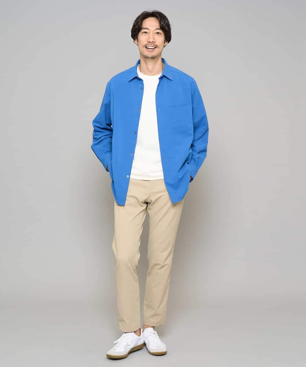 KHLED06069 a.v.v MEN(アー・ヴェ・ヴェ) 【イージーケア/洗濯機で洗える/毛玉になりにくい/ストレッチ】チノストレッチテーパードパンツ ダークグレー