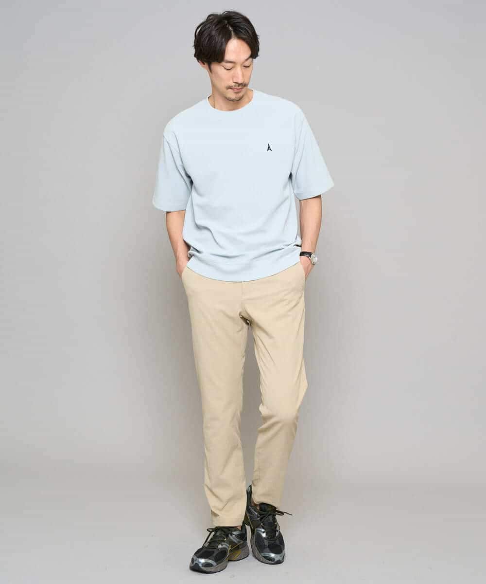 KHLED06069 a.v.v MEN(アー・ヴェ・ヴェ) 【イージーケア/洗濯機で洗える/毛玉になりにくい/ストレッチ】チノストレッチテーパードパンツ ダークグレー