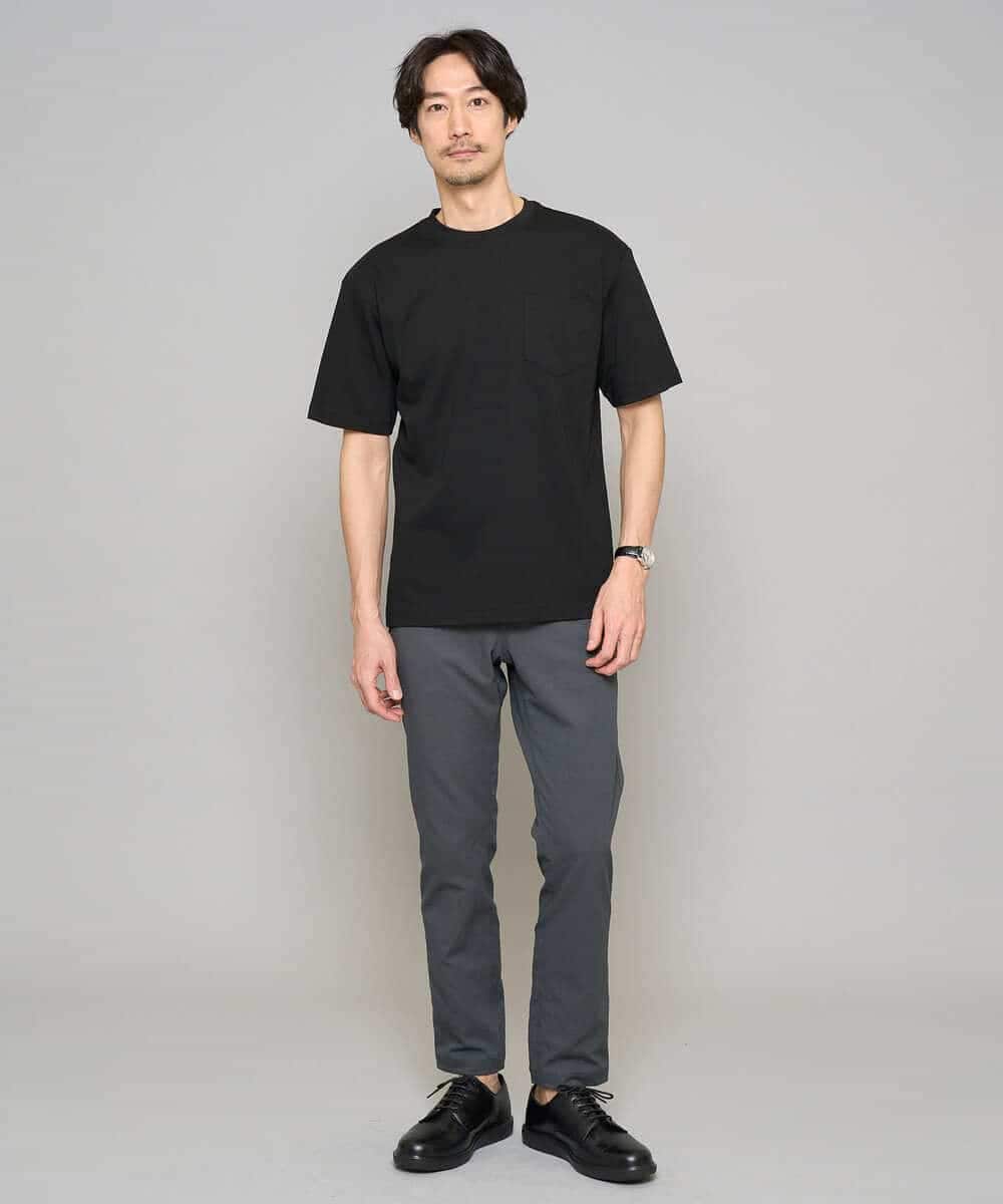 KHLED06069 a.v.v MEN(アー・ヴェ・ヴェ) 【イージーケア/洗濯機で洗える/毛玉になりにくい/ストレッチ】チノストレッチテーパードパンツ ダークグレー