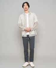 KHLED06069 a.v.v MEN(アー・ヴェ・ヴェ) 【イージーケア/洗濯機で洗える/毛玉になりにくい/ストレッチ】チノストレッチテーパードパンツ ダークグレー