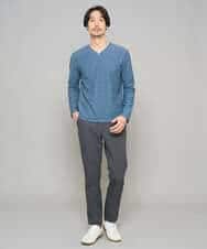 KHLED06069 a.v.v MEN(アー・ヴェ・ヴェ) 【イージーケア/洗濯機で洗える/毛玉になりにくい/ストレッチ】チノストレッチテーパードパンツ ダークグレー