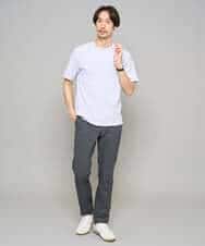 KHLED06069 a.v.v MEN(アー・ヴェ・ヴェ) 【イージーケア/洗濯機で洗える/毛玉になりにくい/ストレッチ】チノストレッチテーパードパンツ ダークグレー