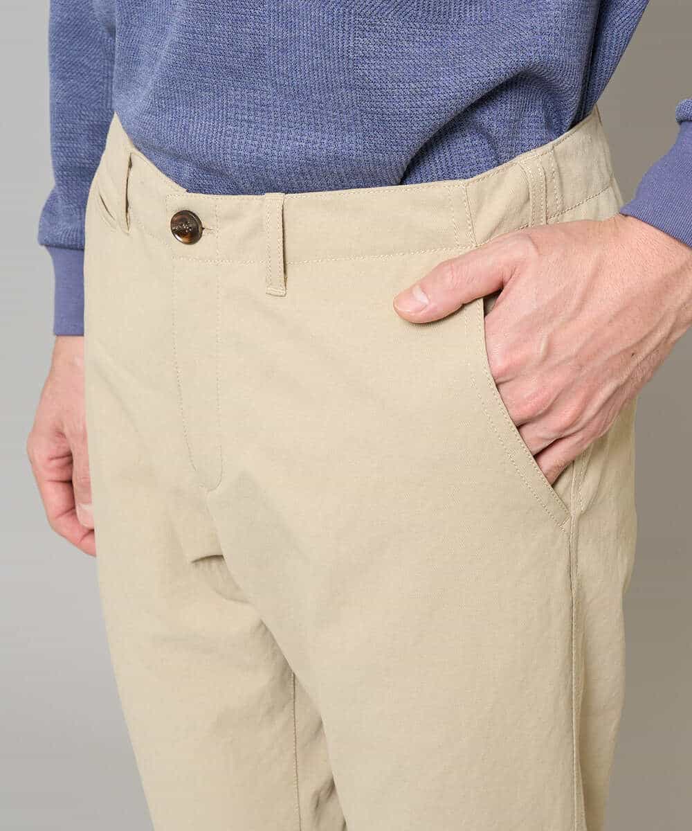 KHLED06069 a.v.v MEN(アー・ヴェ・ヴェ) 【イージーケア/洗濯機で洗える/毛玉になりにくい/ストレッチ】チノストレッチテーパードパンツ ダークグレー