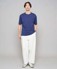 KHLED07069 a.v.v MEN(アー・ヴェ・ヴェ) 【イージーケア/洗濯機で洗える/毛玉になりにくい/ストレッチ】ベルト付きワイドテーパードチノパンツ ベージュ