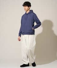 KHLED07069 a.v.v MEN(アー・ヴェ・ヴェ) 【イージーケア/洗濯機で洗える/毛玉になりにくい/ストレッチ】ベルト付きワイドテーパードチノパンツ ベージュ